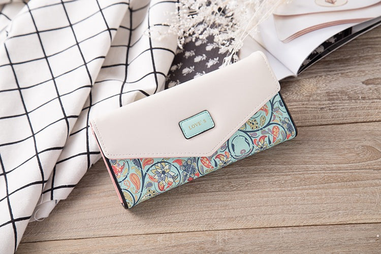 Ladies Wallet Floral PU Leather