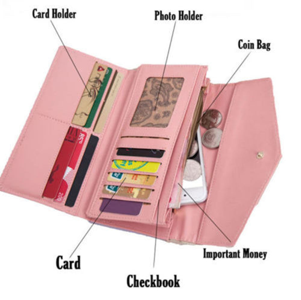 Ladies Wallet Floral PU Leather