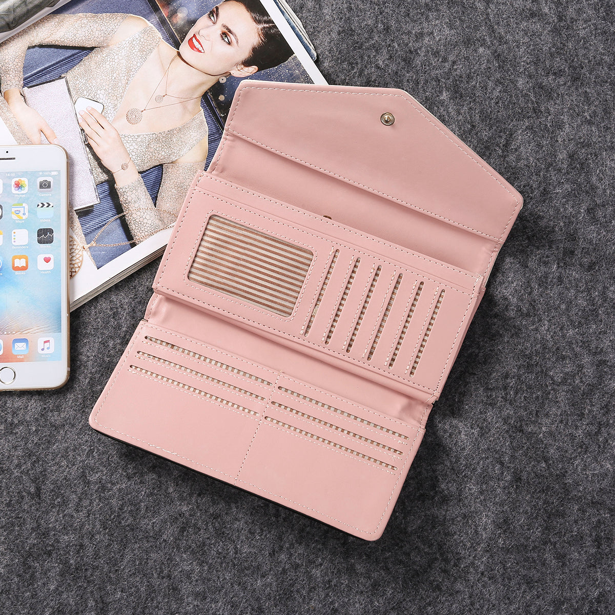 Ladies Wallet Floral PU Leather