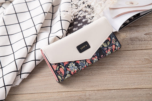 Ladies Wallet Floral PU Leather