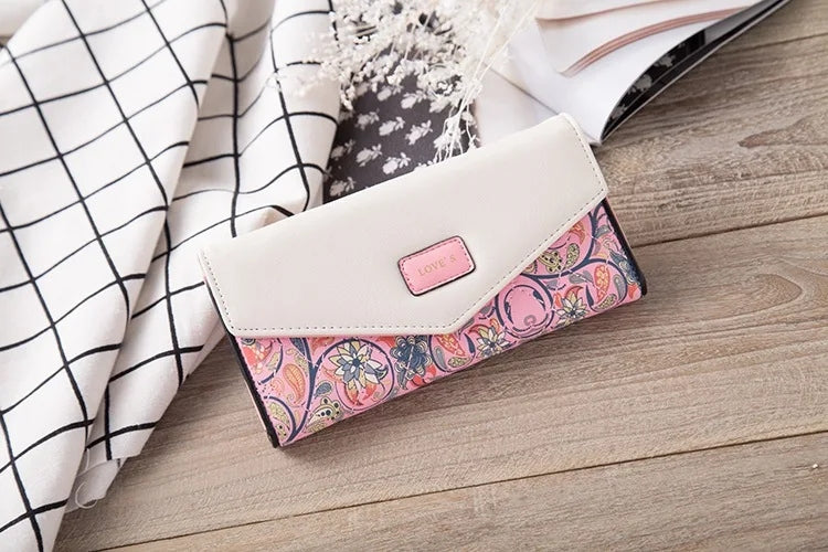 Ladies Wallet Floral PU Leather