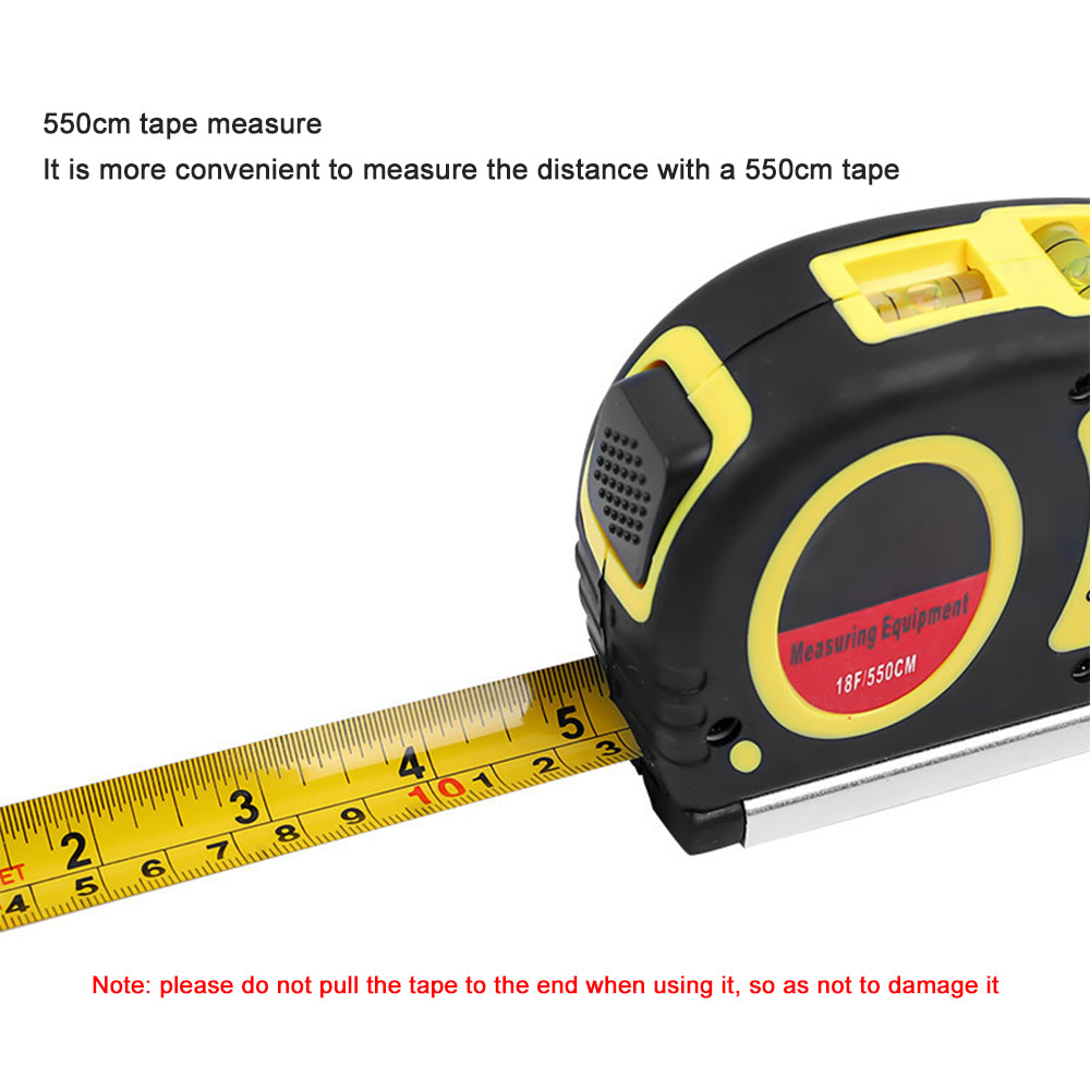 Multi Purpose Laser Level Tape Measure - 5.5m