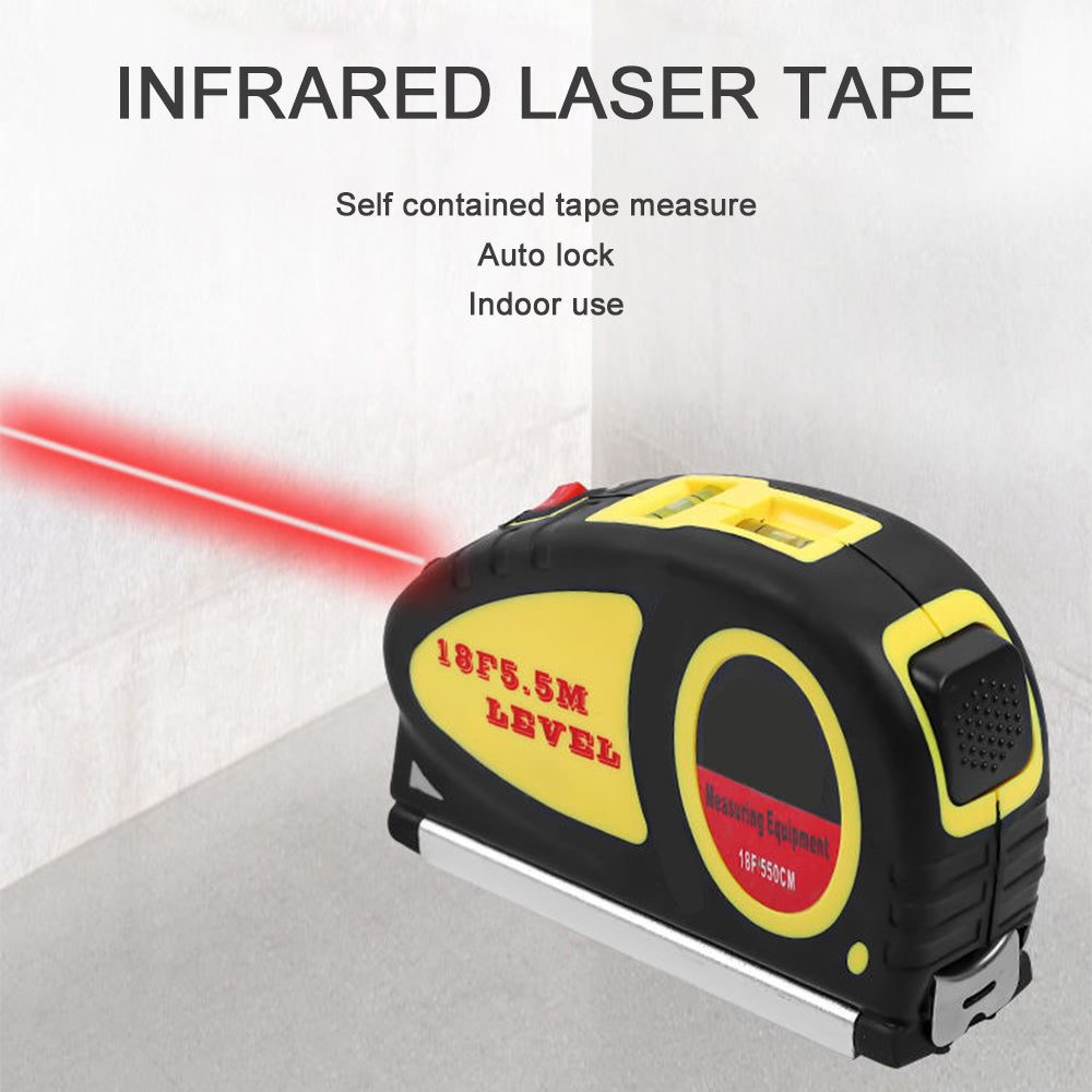 Multi Purpose Laser Level Tape Measure - 5.5m