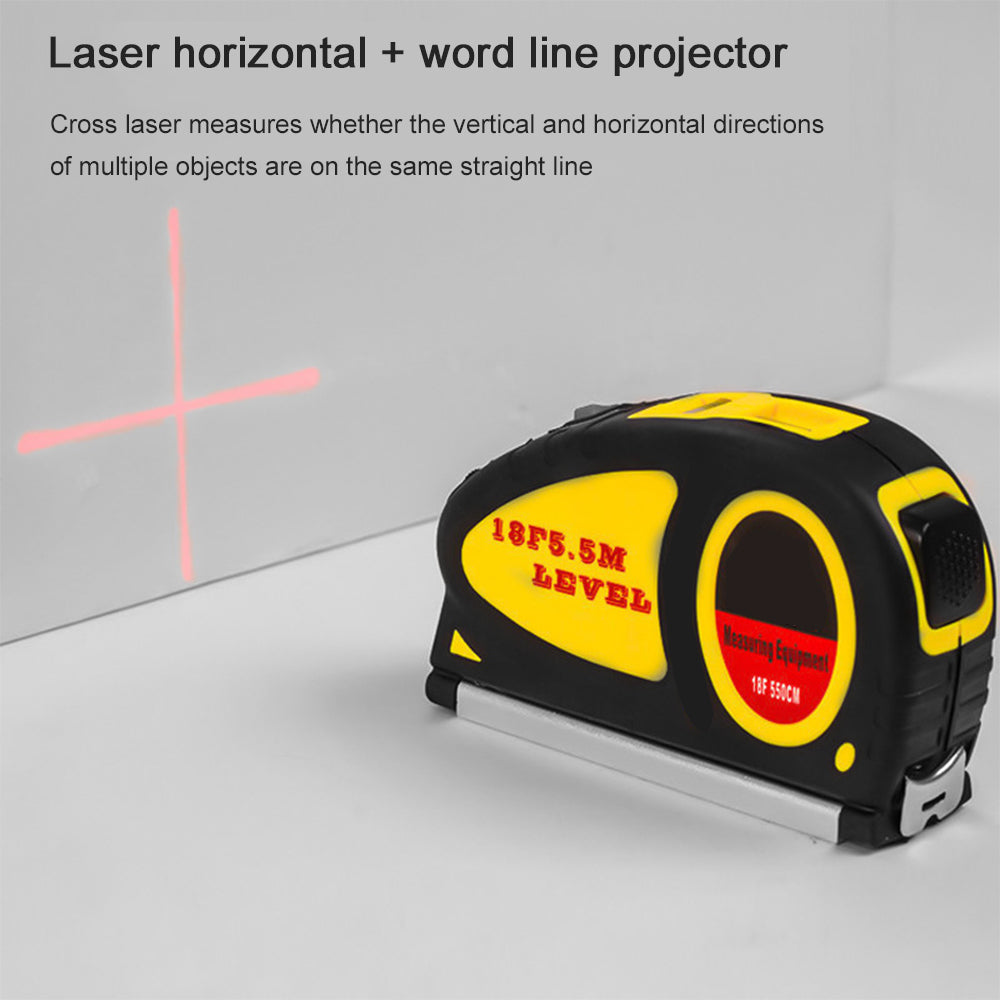 Multi Purpose Laser Level Tape Measure - 5.5m