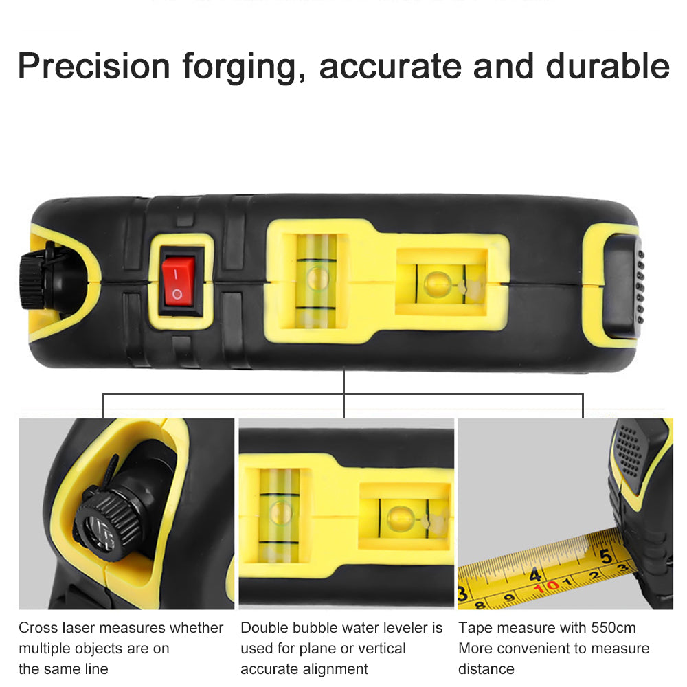 Multi Purpose Laser Level Tape Measure - 5.5m