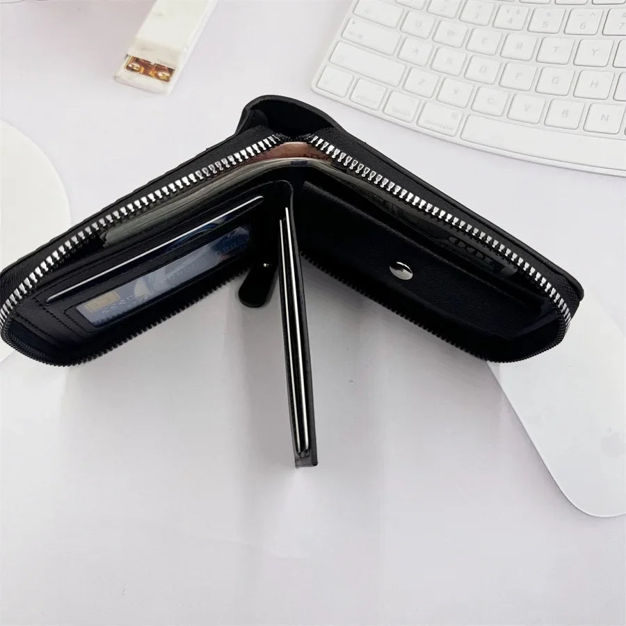 Leather Zipper Wallet