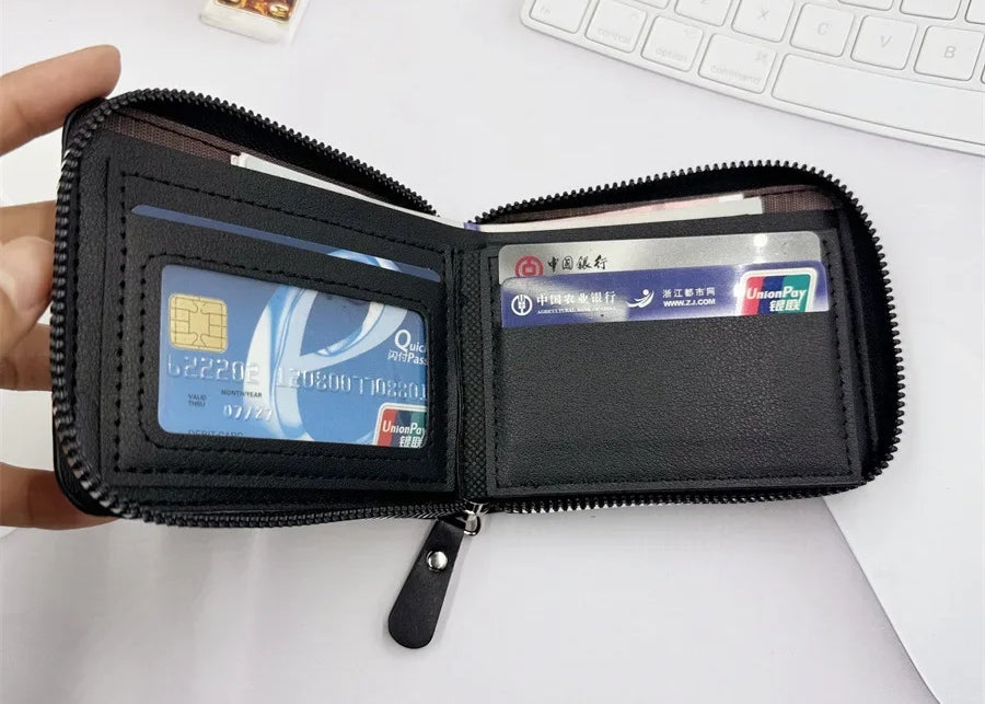 Leather Zipper Wallet