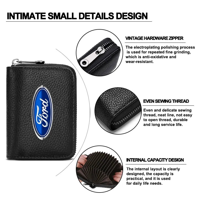 Leather Zipper Wallet