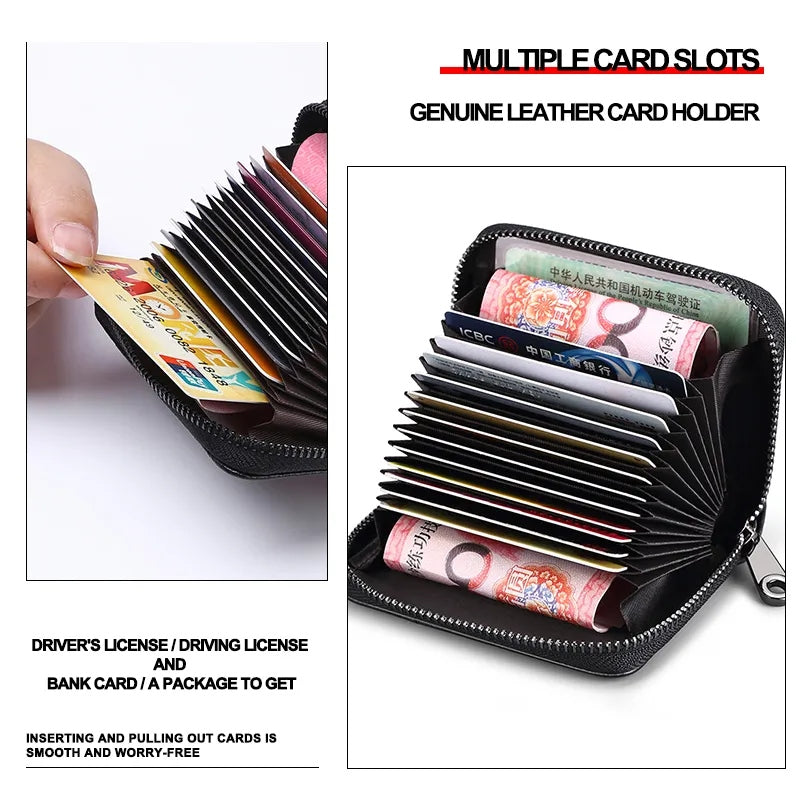 Leather Zipper Wallet