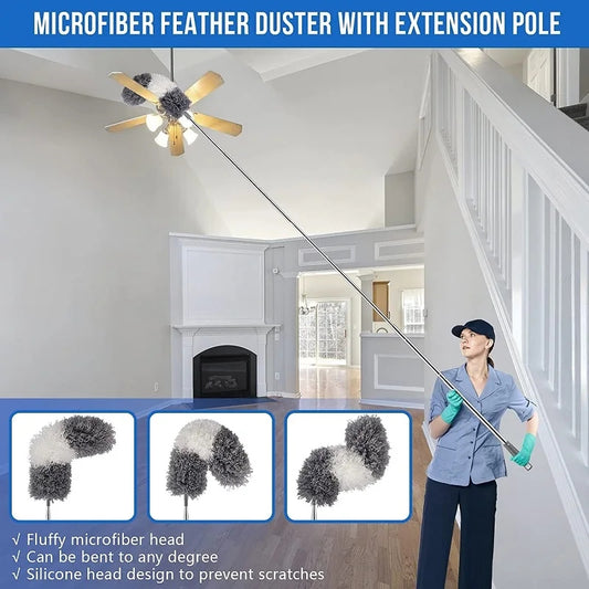 Microfibre Duster with Telescopic Rod