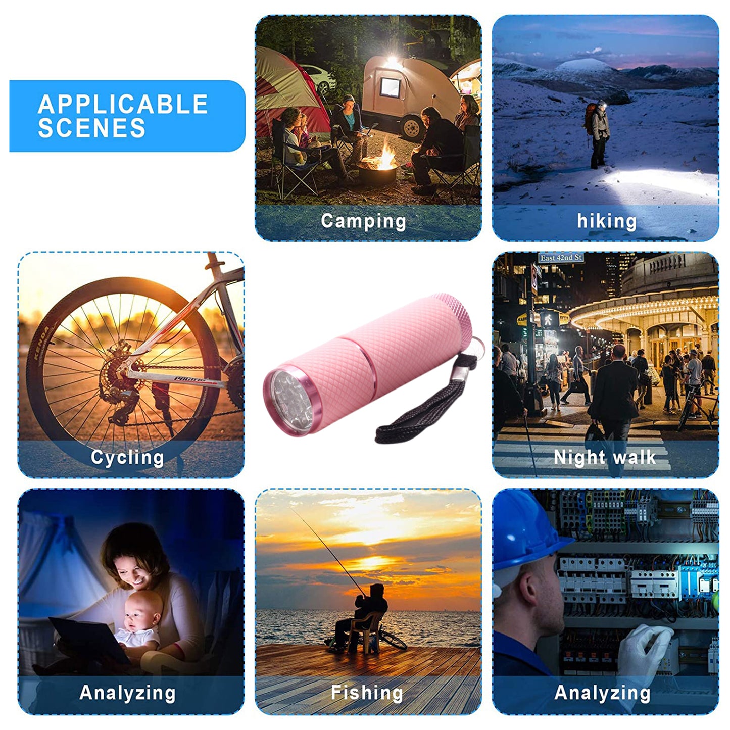 Mini Flashlight 9LED Torch