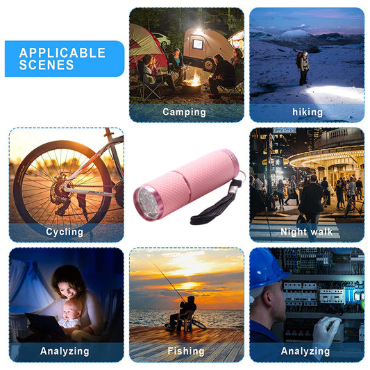 Mini Flashlight 9LED Torch
