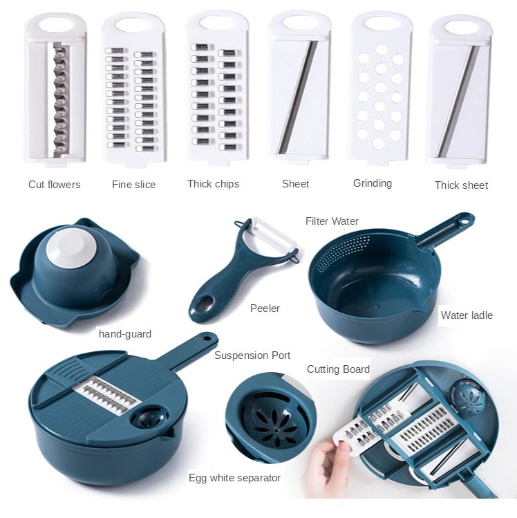 Multi Functional Vegetable Chopper 12pce