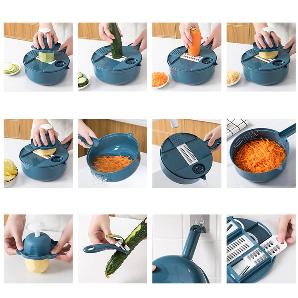 Multi Functional Vegetable Chopper 12pce