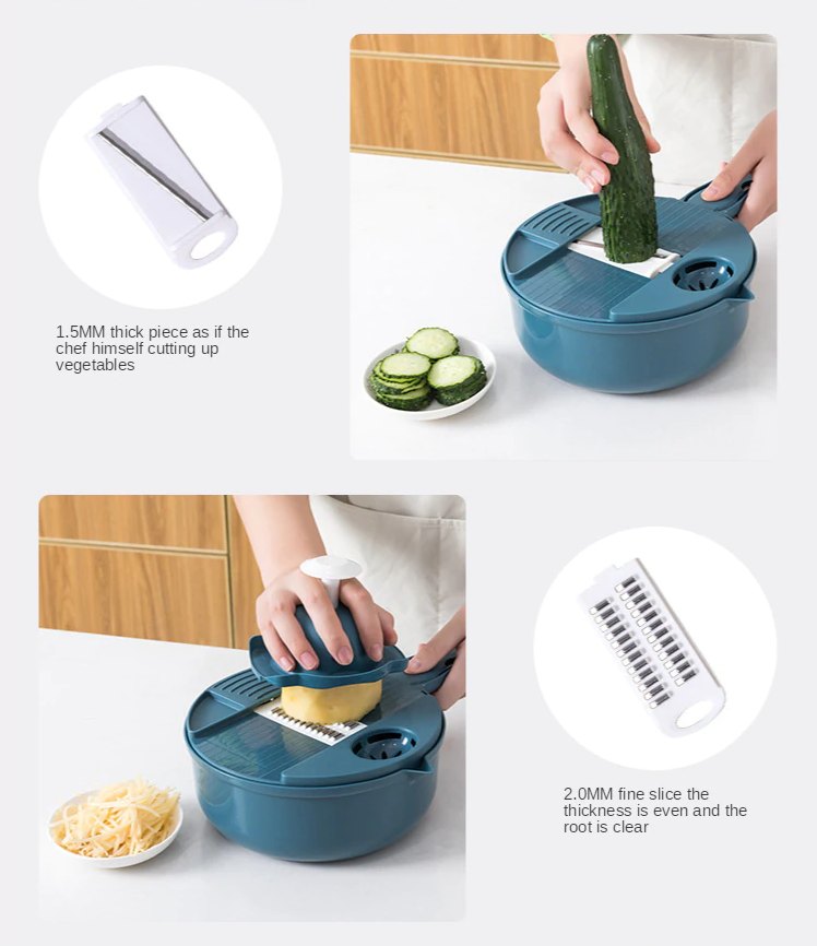 Multi Functional Vegetable Chopper 12pce