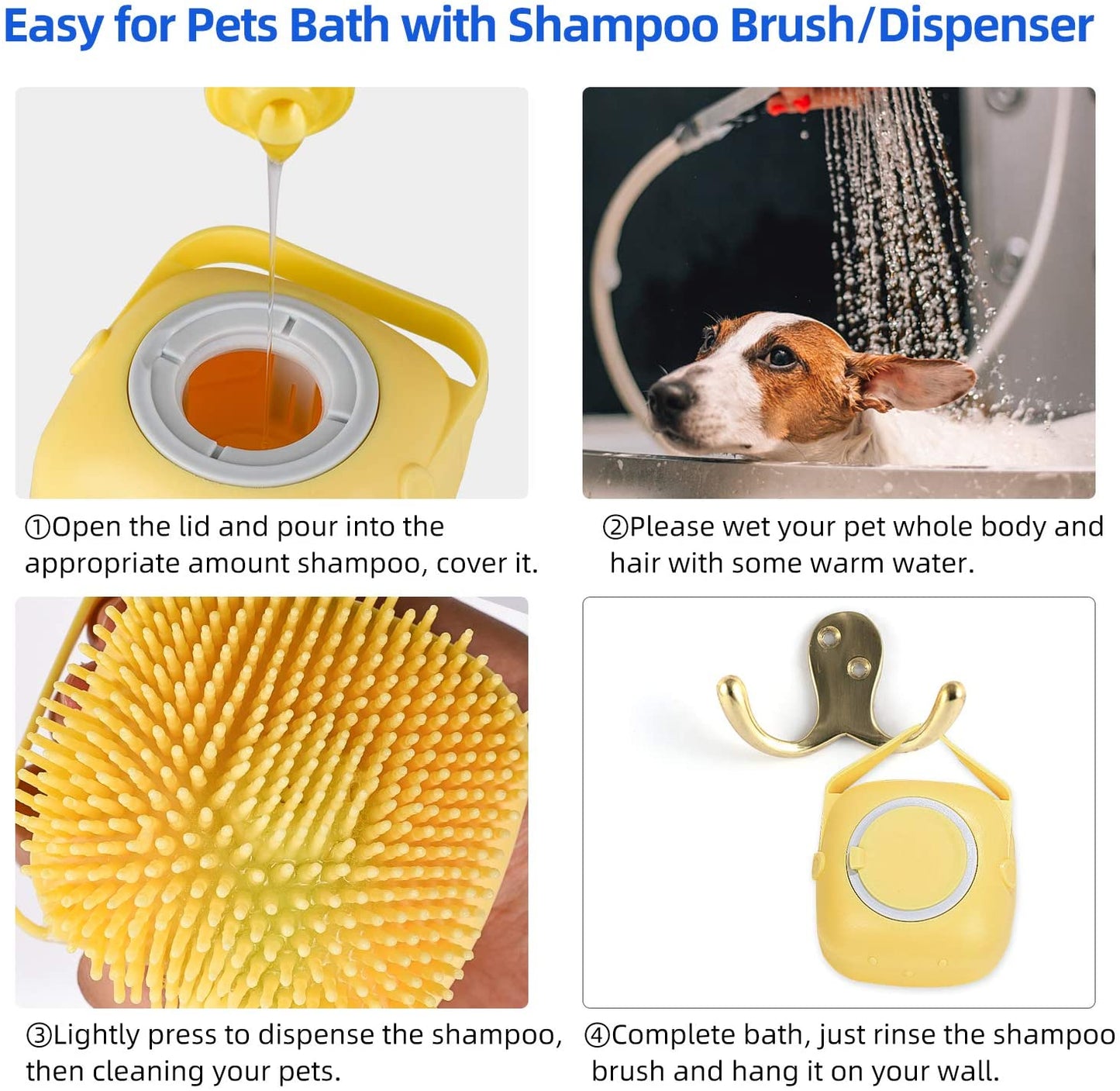Pet Bath Shampoo Massage Brush