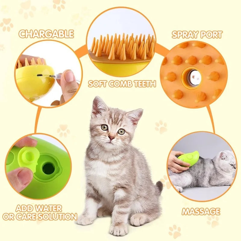 Pet Steamy Electric Brush