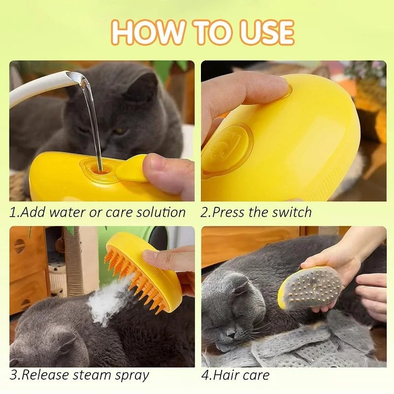 Pet Steamy Electric Brush