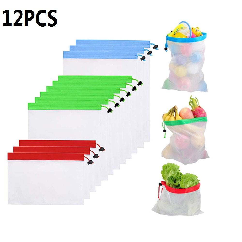 Reusable Produce Mesh Storage Bag - 12pk