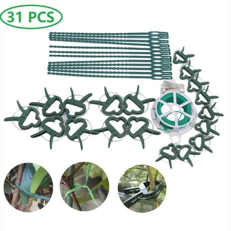 Reusable Plant Support Clip Set - 31pce