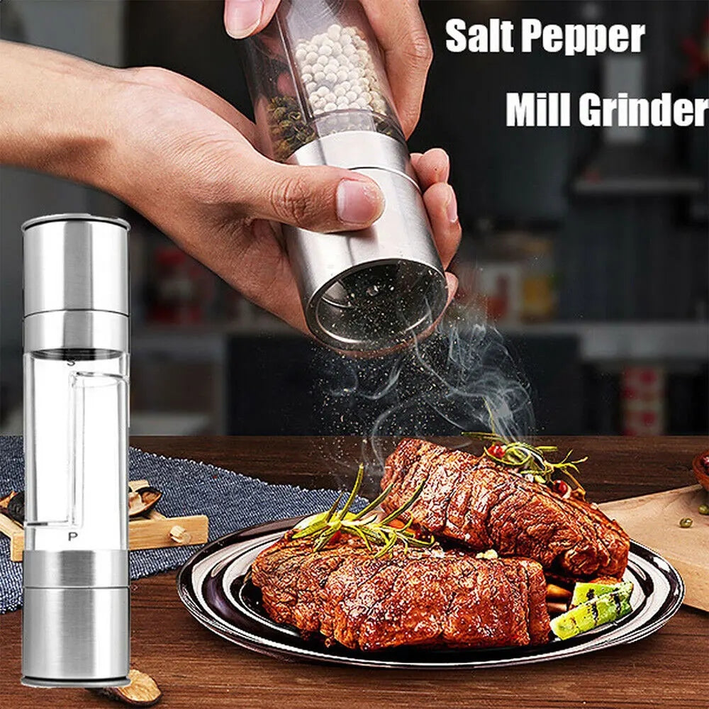 Stainless Steel Salt & Pepper 2 in 1 Mill Grinder