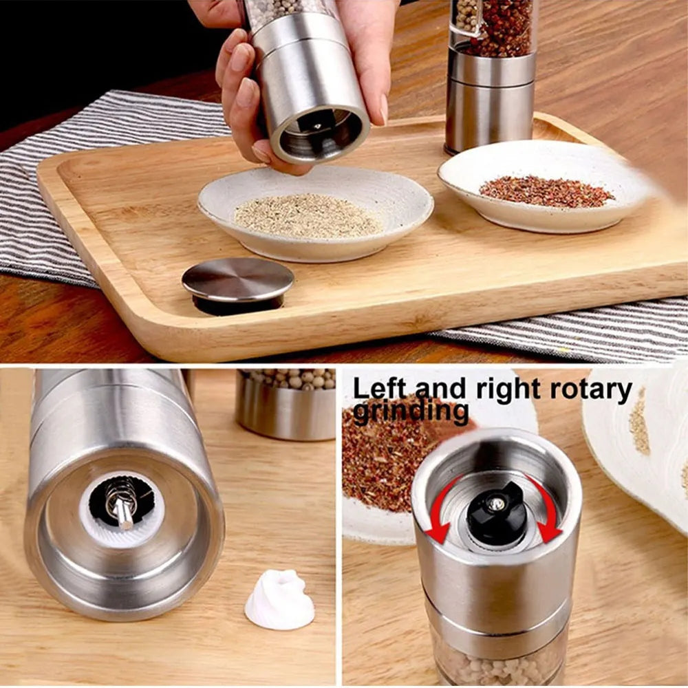 Stainless Steel Salt & Pepper 2 in 1 Mill Grinder