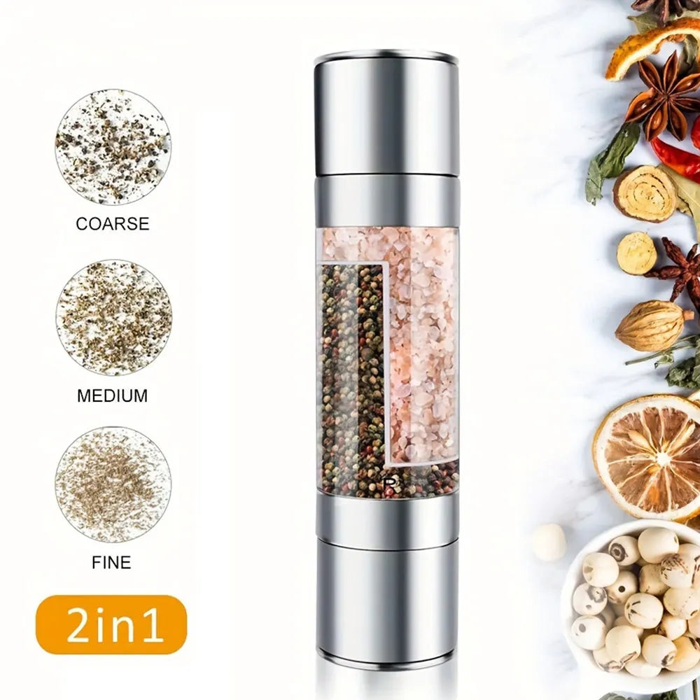 Stainless Steel Salt & Pepper 2 in 1 Mill Grinder