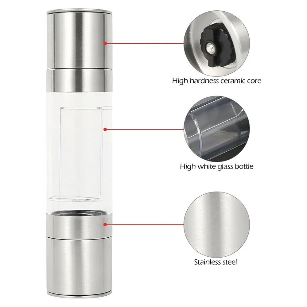 Stainless Steel Salt & Pepper 2 in 1 Mill Grinder