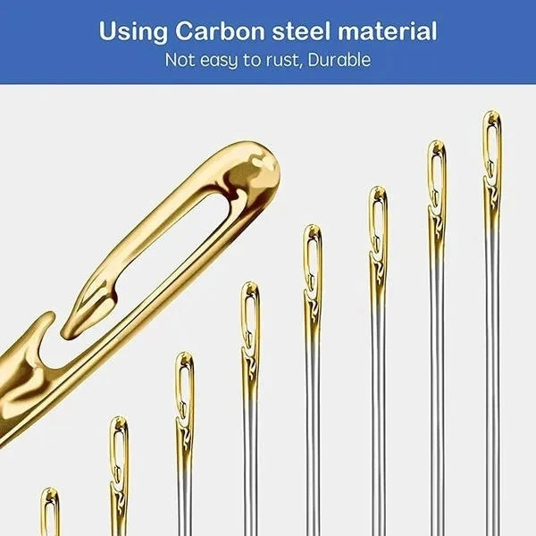 Self Threading Side Hole Needles with Storage Box - 12pce