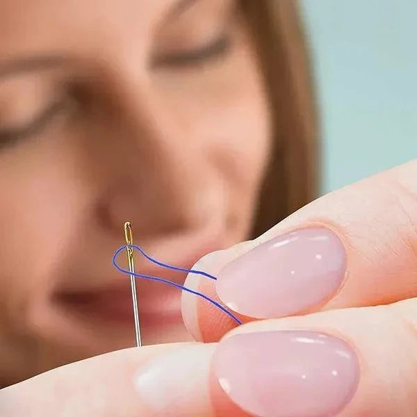 Self Threading Side Hole Needles with Storage Box - 12pce