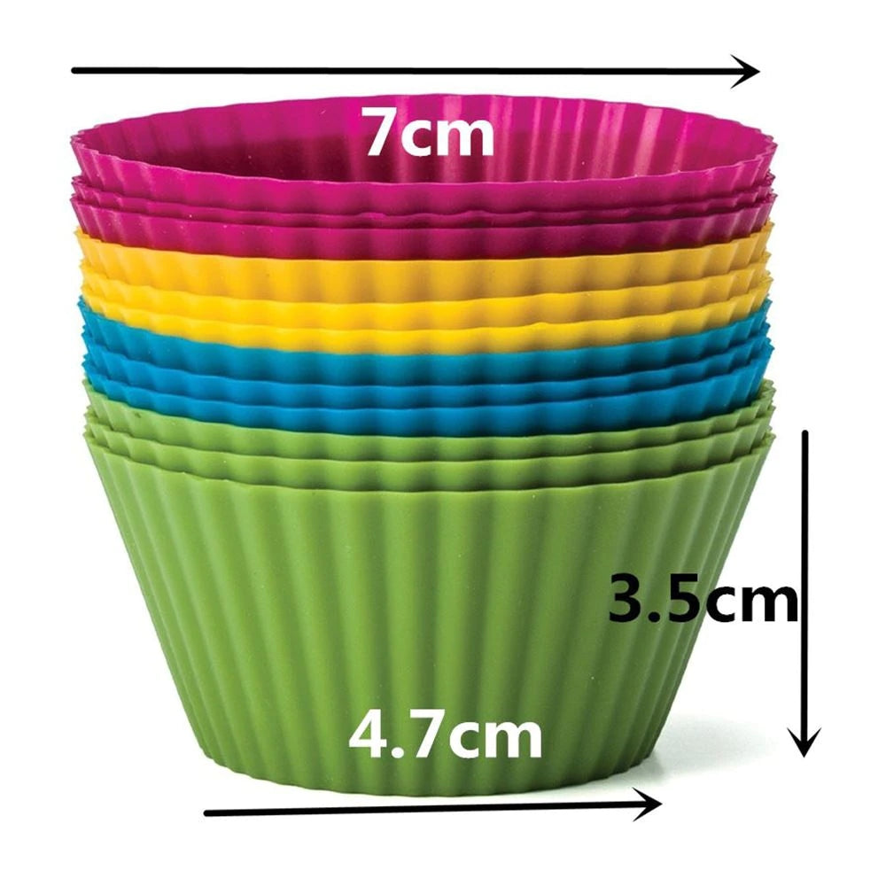 Silicone Muffin & Cupcake Cases - 12pk