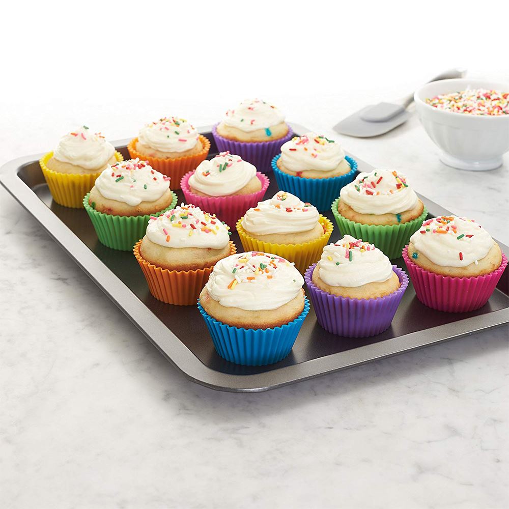Silicone Muffin & Cupcake Cases - 12pk
