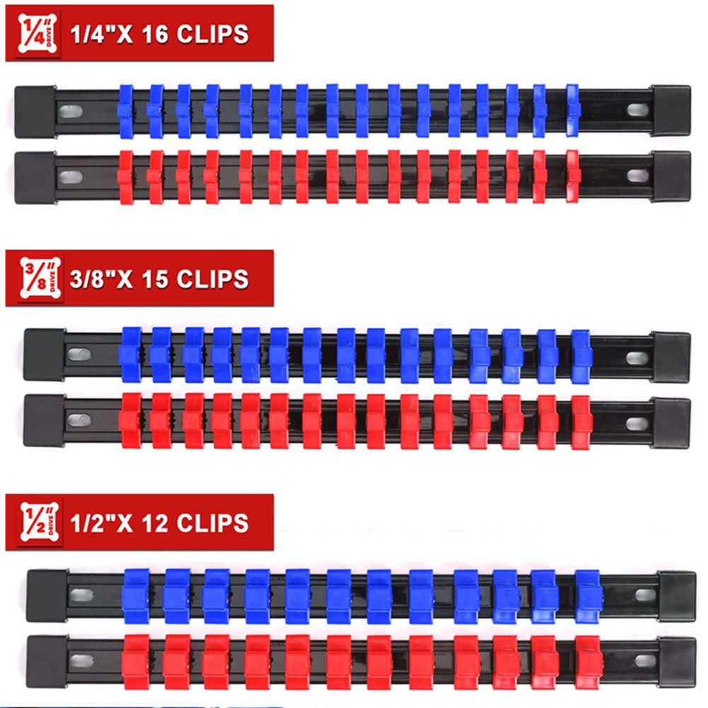 Socket Organiser Holder Clip Set - 6pce