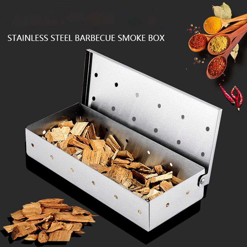 Stainless Steel BBQ Wood Chip Smoker Box