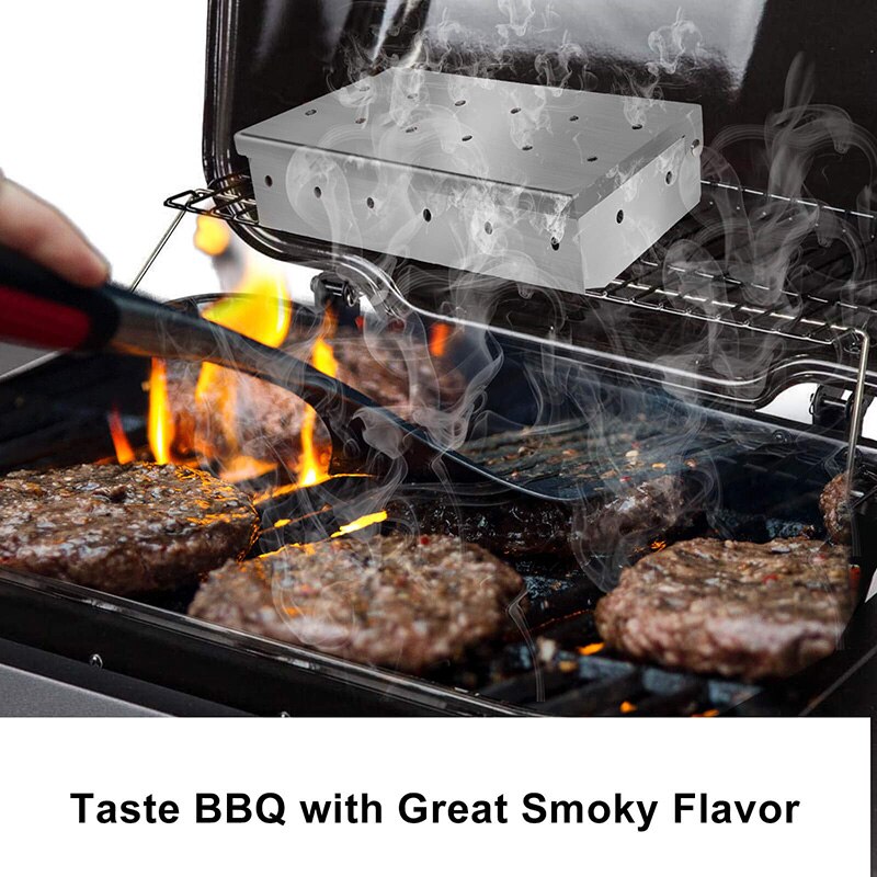 Stainless Steel BBQ Wood Chip Smoker Box