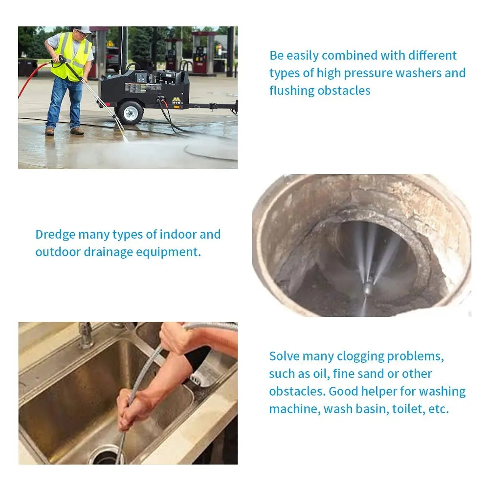 Stainless Steel Washer Nozzle Drain Cleaner
