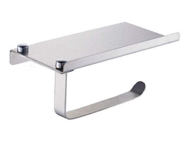 Stainless Steel Toilet Roll Holder with Shelf