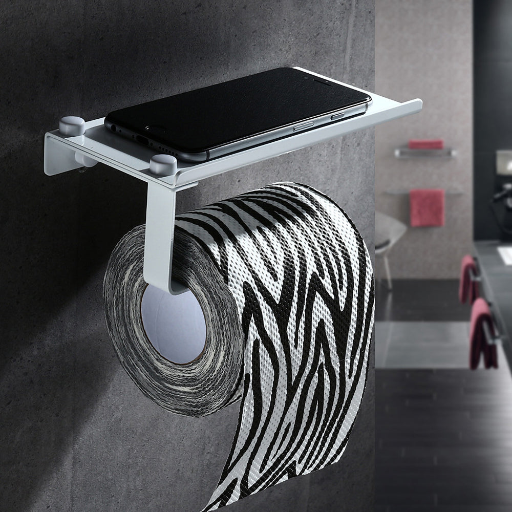 Stainless Steel Toilet Roll Holder with Shelf