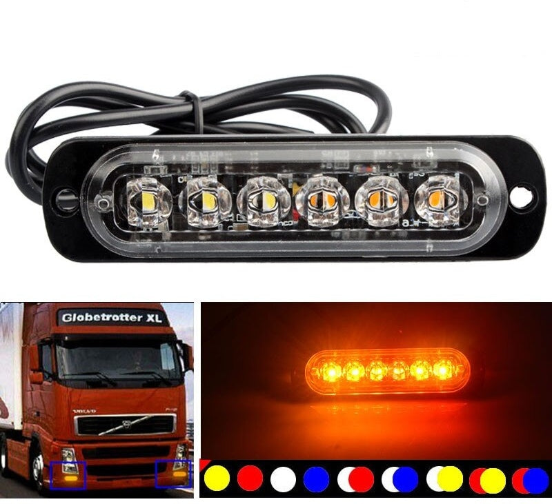 Strobe Grill Light 6LED - 2pk