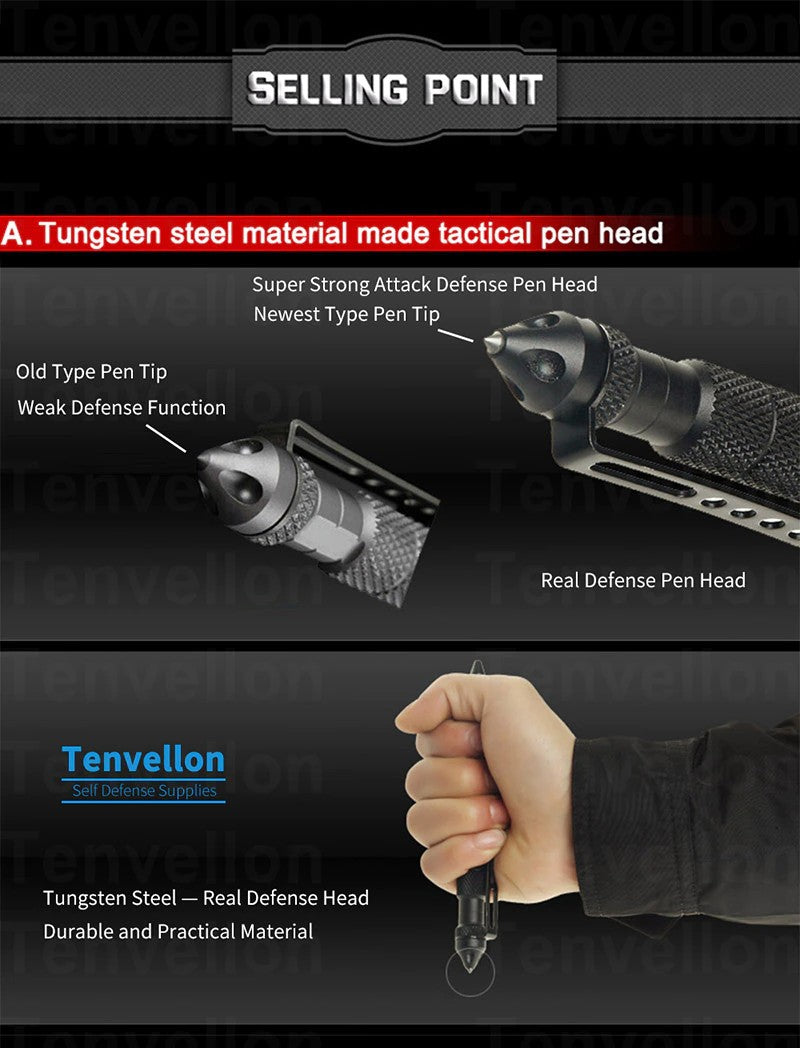 Tactical Self Defence Pen with Refills
