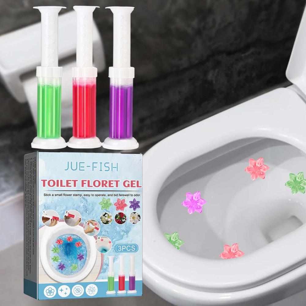 Toilet Deodorant Gel Flower Stamp - 3pk