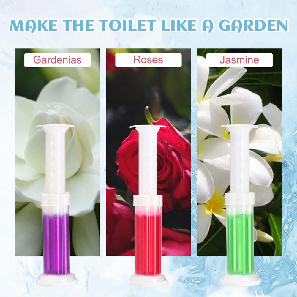 Toilet Deodorant Gel Flower Stamp - 3pk