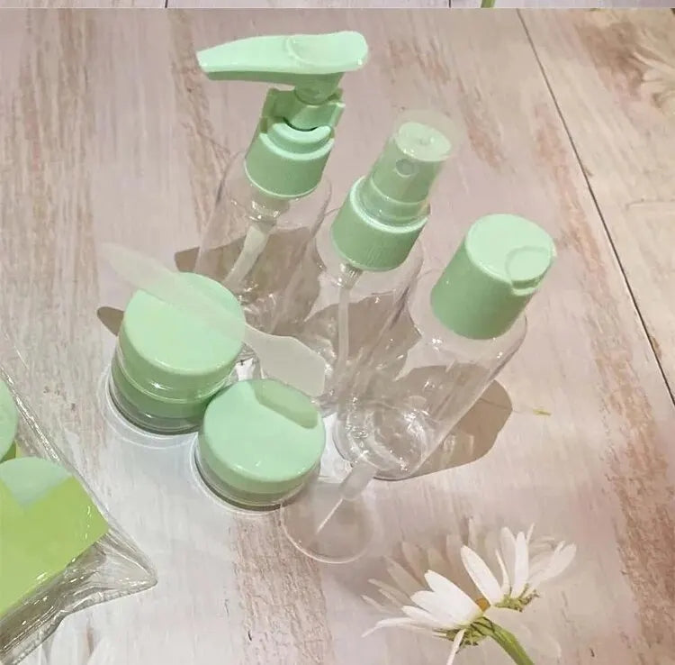 Travel Cosmetic Bottle Set Refillable - 6pce