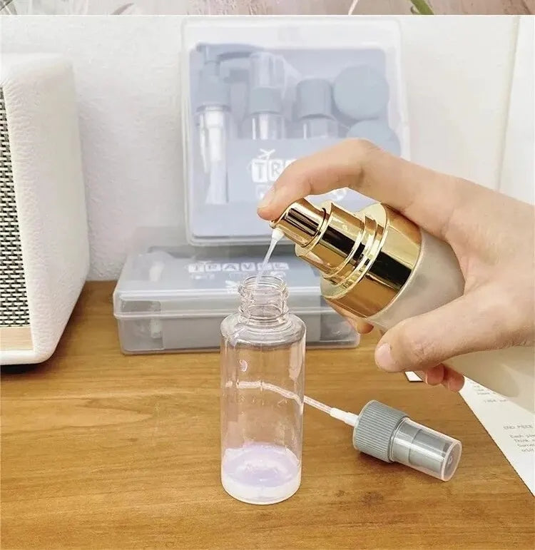 Travel Cosmetic Bottle Set Refillable - 6pce