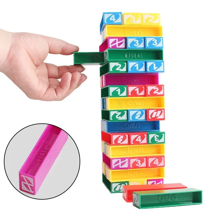 Uno Jenga Classic Stacko Game
