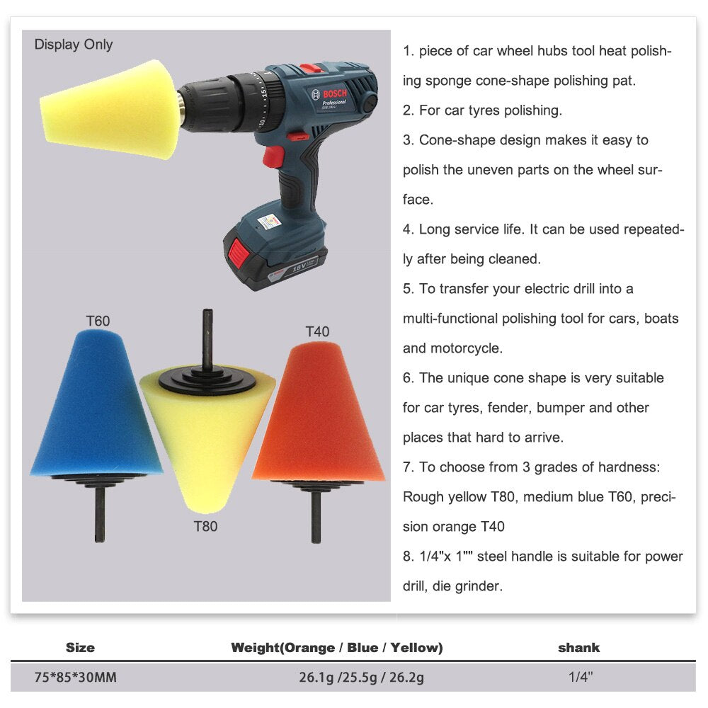 Wheel Polishing Buffer Cone