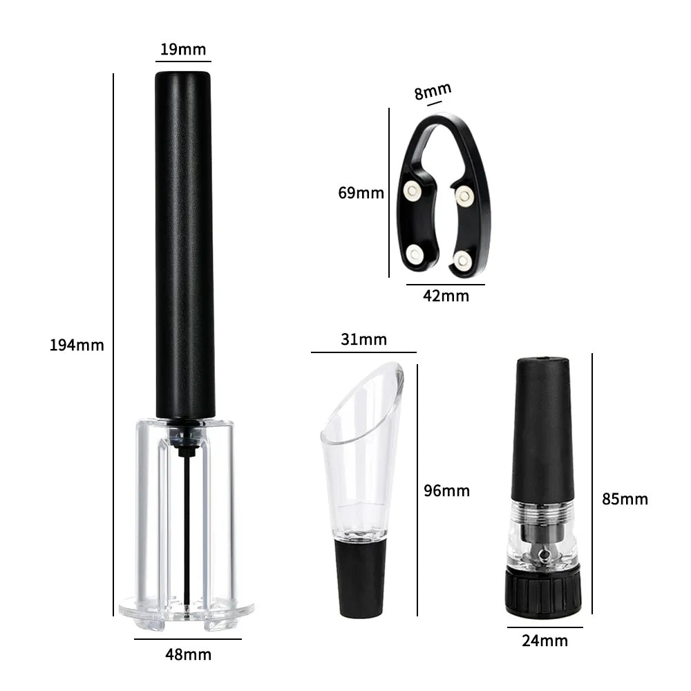 Wine Bottle Opening Set Air Pressure - 4pce