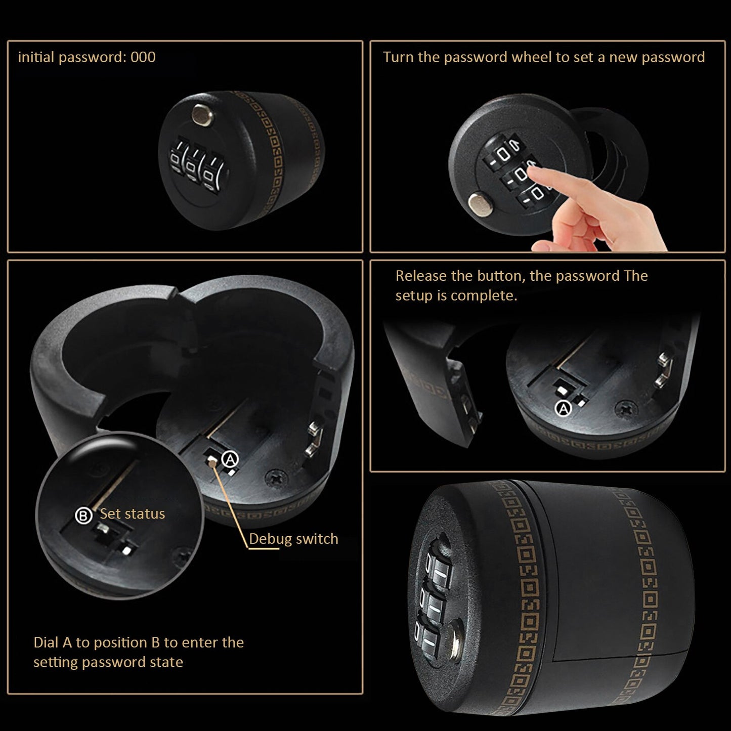 Wine Bottle Password Lock Stopper