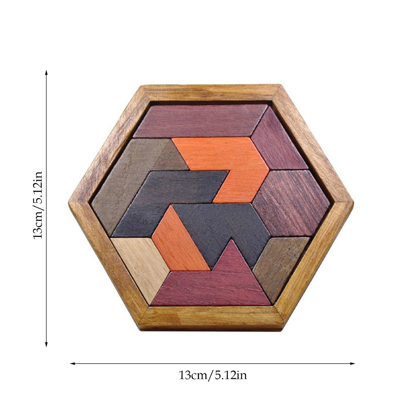 Tangram Geometric Wooden Montessori Puzzle