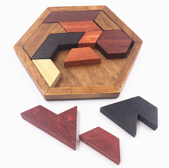 Tangram Geometric Wooden Montessori Puzzle